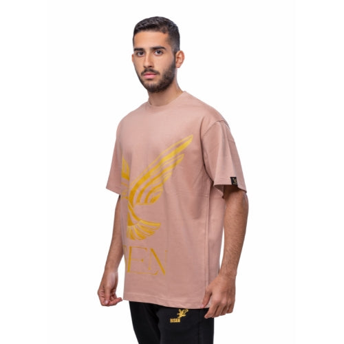 Risen Oversized Drop Shoulder T-Shirt - Pink