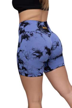 Risen Women Seamless High Waist Shorts - Dark Pastel Blue