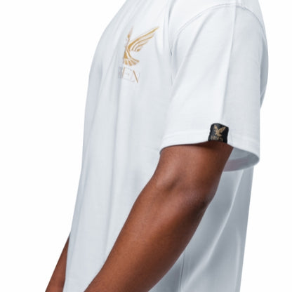 Risen Oversized Drop Shoulder T-Shirt -  White