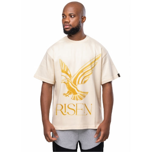 Risen Oversized Drop Shoulder T-Shirt - Khaki