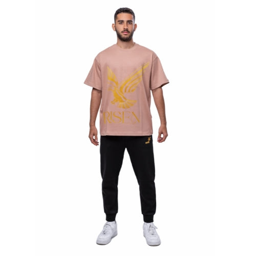 Risen Oversized Drop Shoulder T-Shirt - Pink