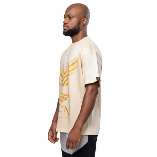 Risen Oversized Drop Shoulder T-Shirt - Khaki