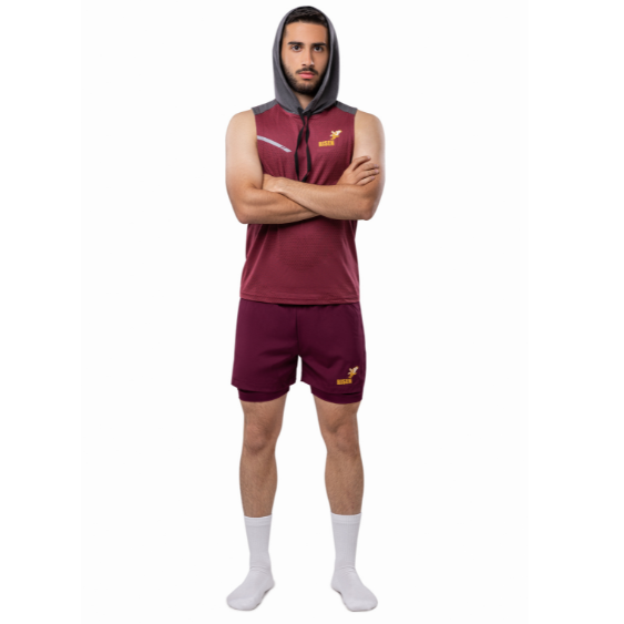 Risen Men Tank Hoodie Maroon