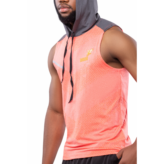 Risen Men Tank Hoodie Pink