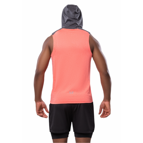 Risen Men Tank Hoodie Pink