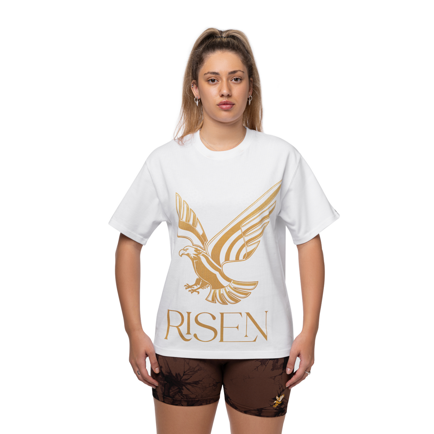 Risen Oversized Drop Shoulder T-Shirt - White