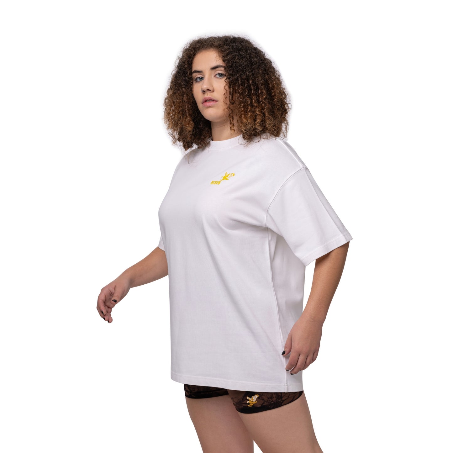 Risen Oversized Drop Shoulder T-Shirt - White