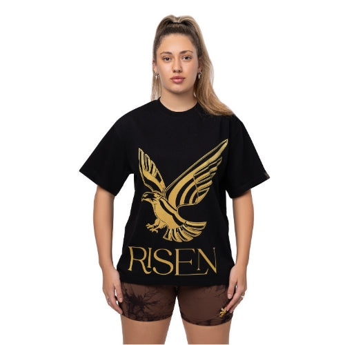Risen Oversized Drop Shoulder T-Shirt - Black