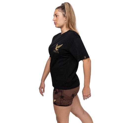 Risen Oversized Drop Shoulder T-Shirt - Black