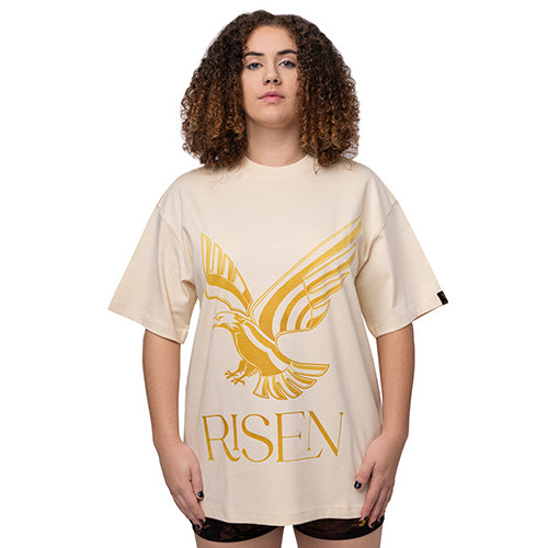 Risen Oversized Drop Shoulder T-Shirt - Khaki
