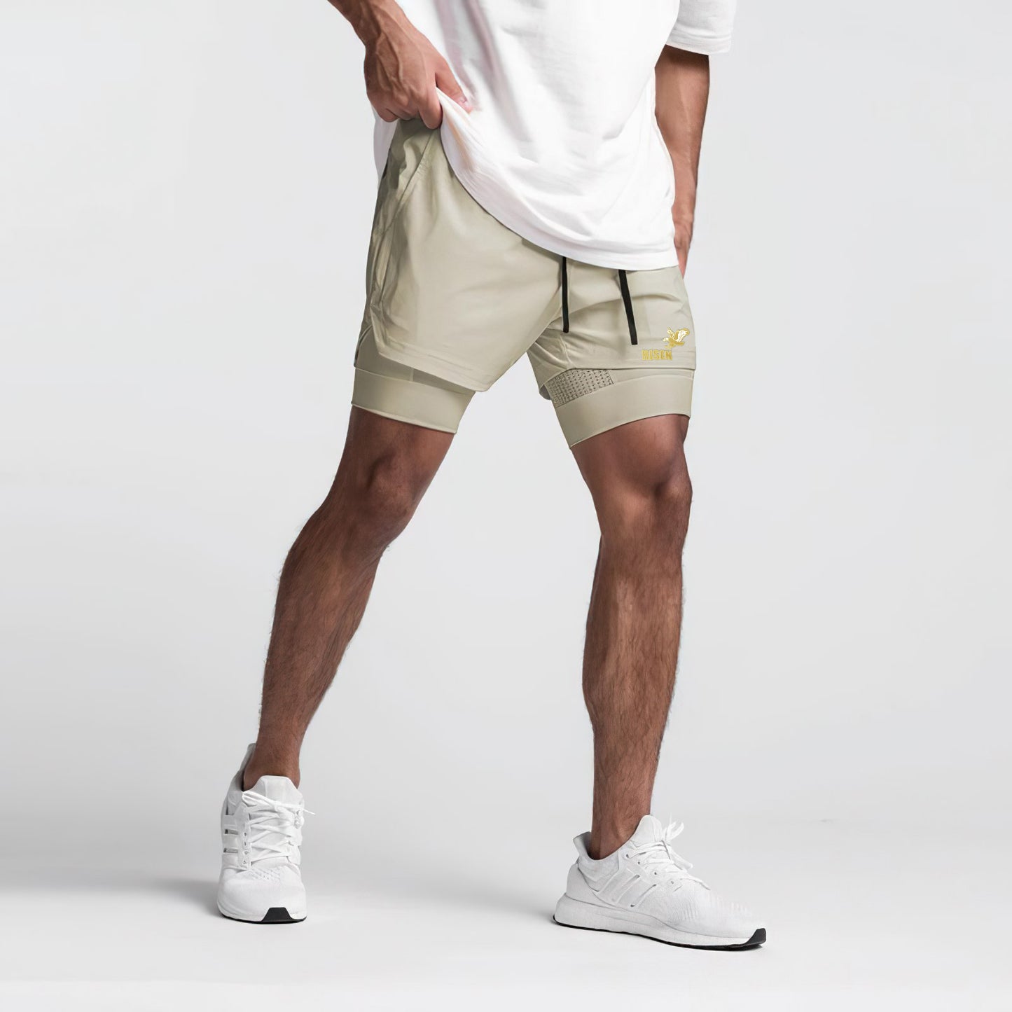 Risen Men Shorts - Beige