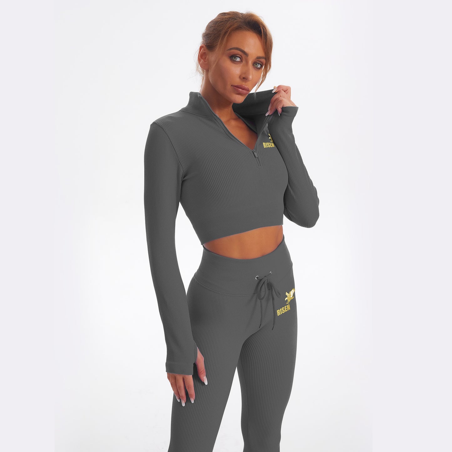 Risen Women Seamless Legging - Grey