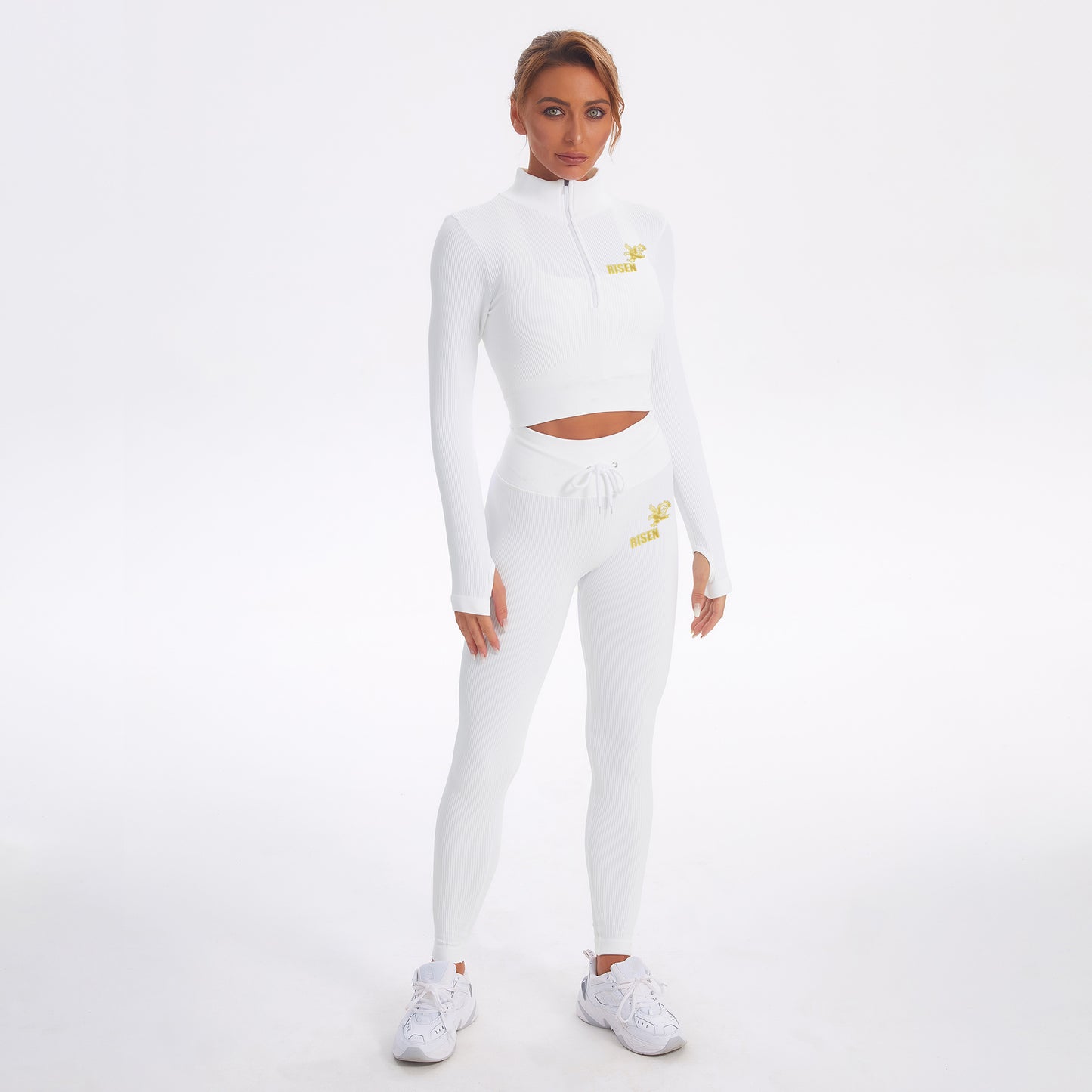 Risen Women Seamless Legging - White