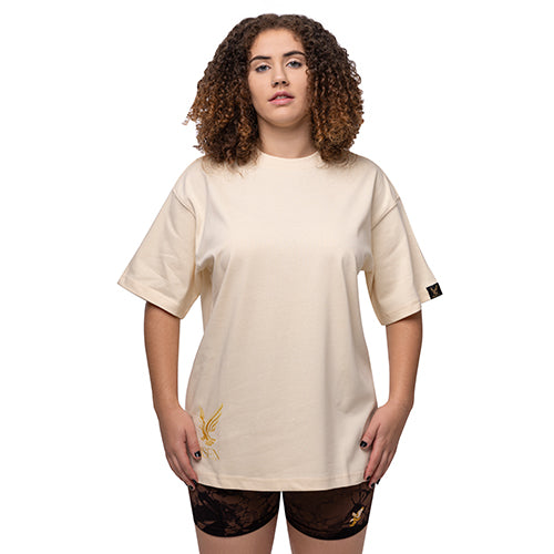 Risen Oversized Drop Shoulder T-Shirt - Khaki