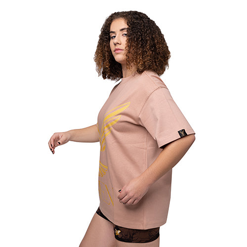 Risen Oversized Drop Shoulder T-Shirt - Pink