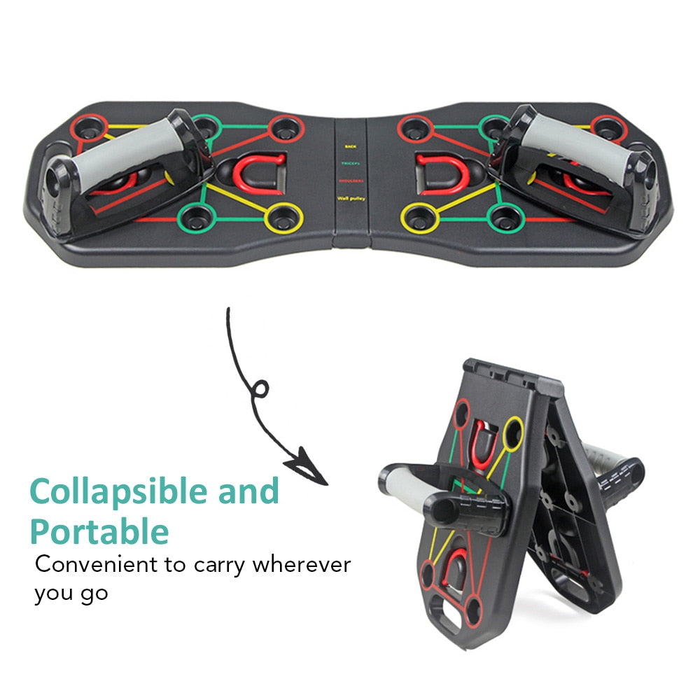 Multi-Function Foldable Push Up Board System