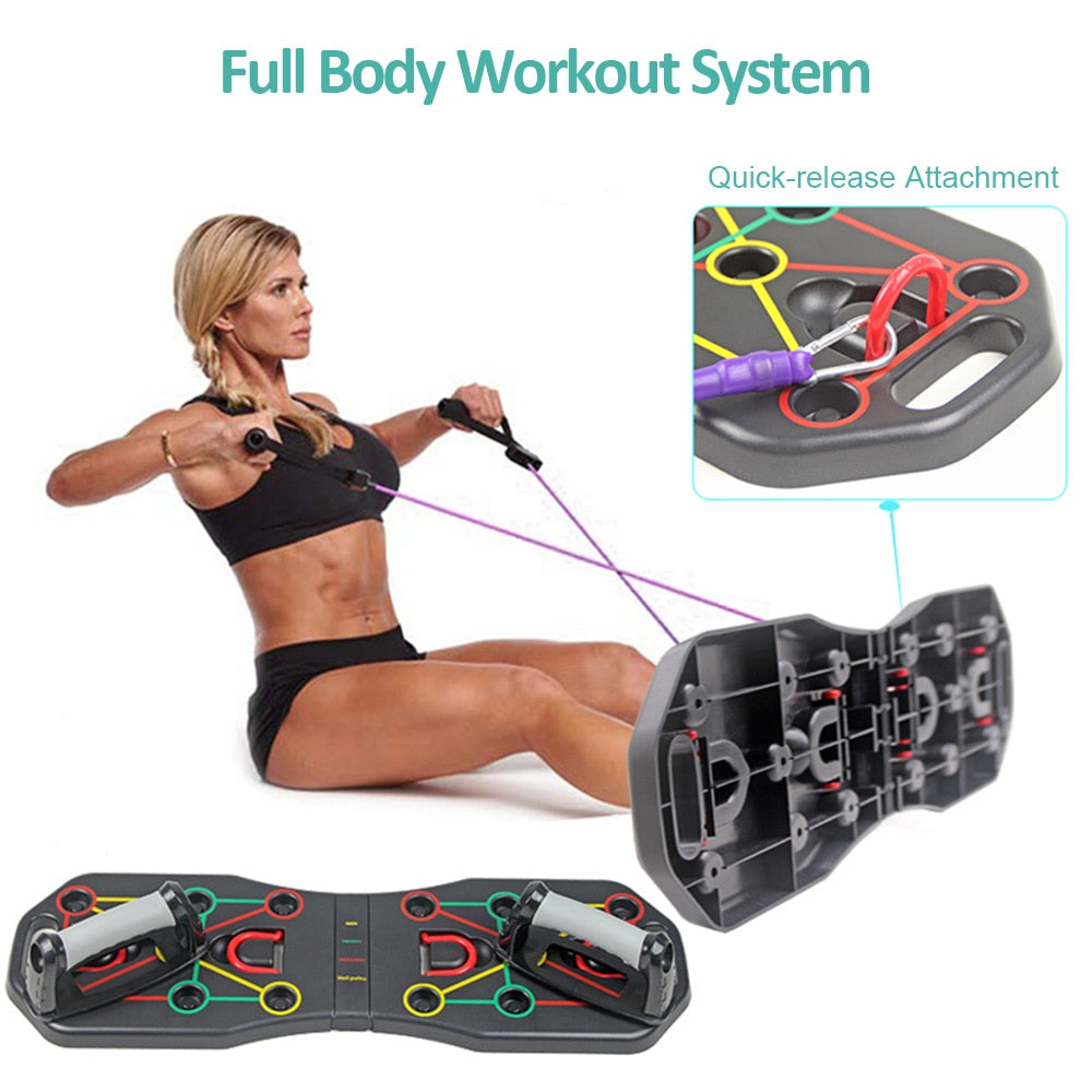 Multi-Function Foldable Push Up Board System