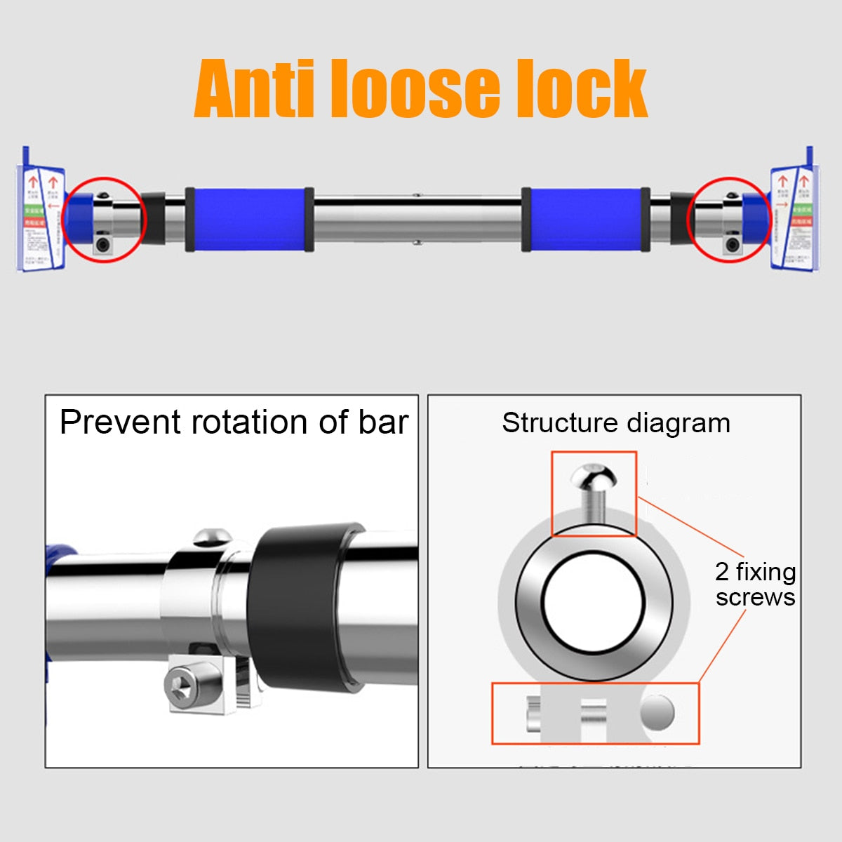 2 in1 Door Adjustable Horizontal Bars