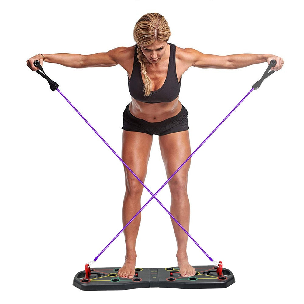 Multi-Function Foldable Push Up Board System