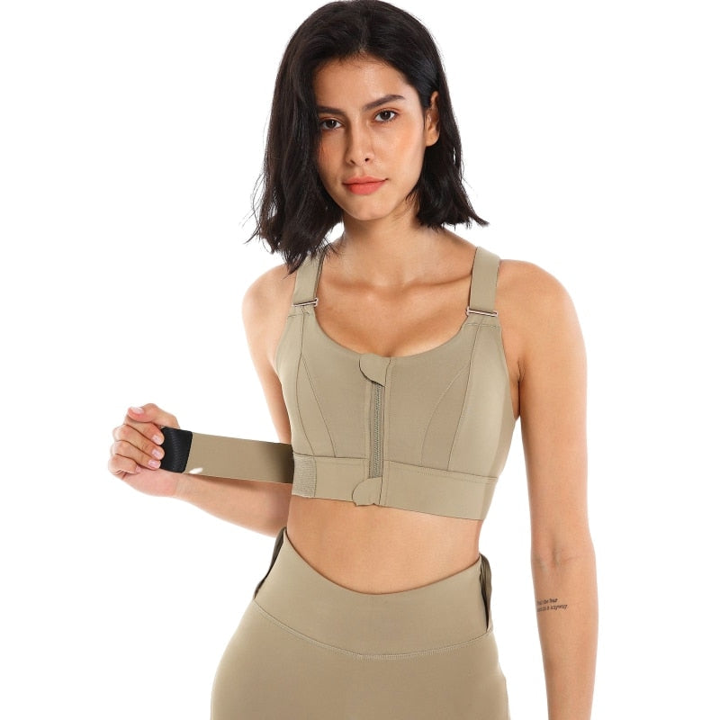 Zipper Sports Fitness Bra