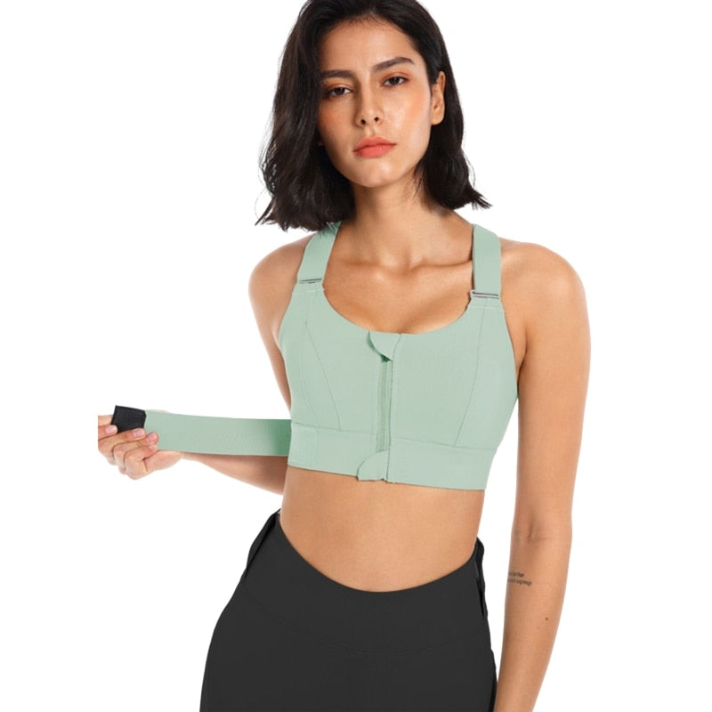 Zipper Sports Fitness Bra
