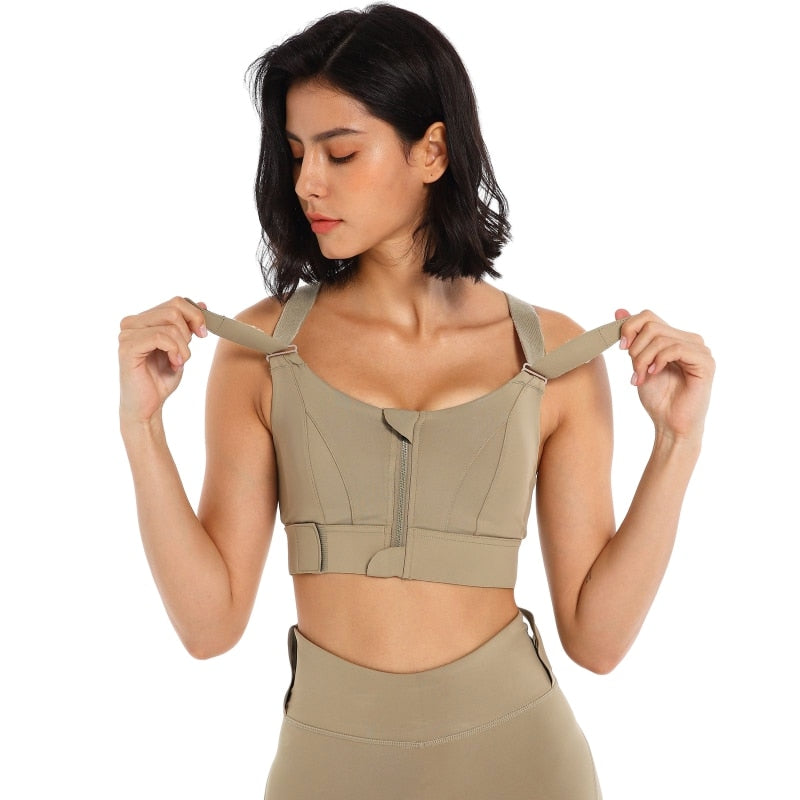 Zipper Sports Fitness Bra