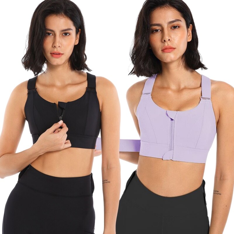 Zipper Sports Fitness Bra