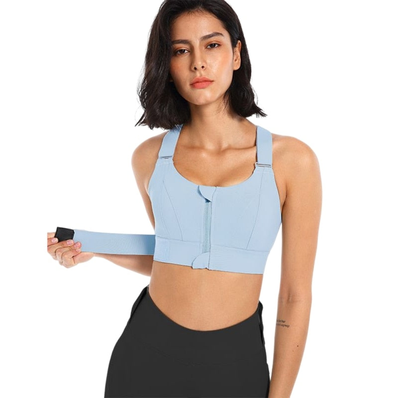 Zipper Sports Fitness Bra