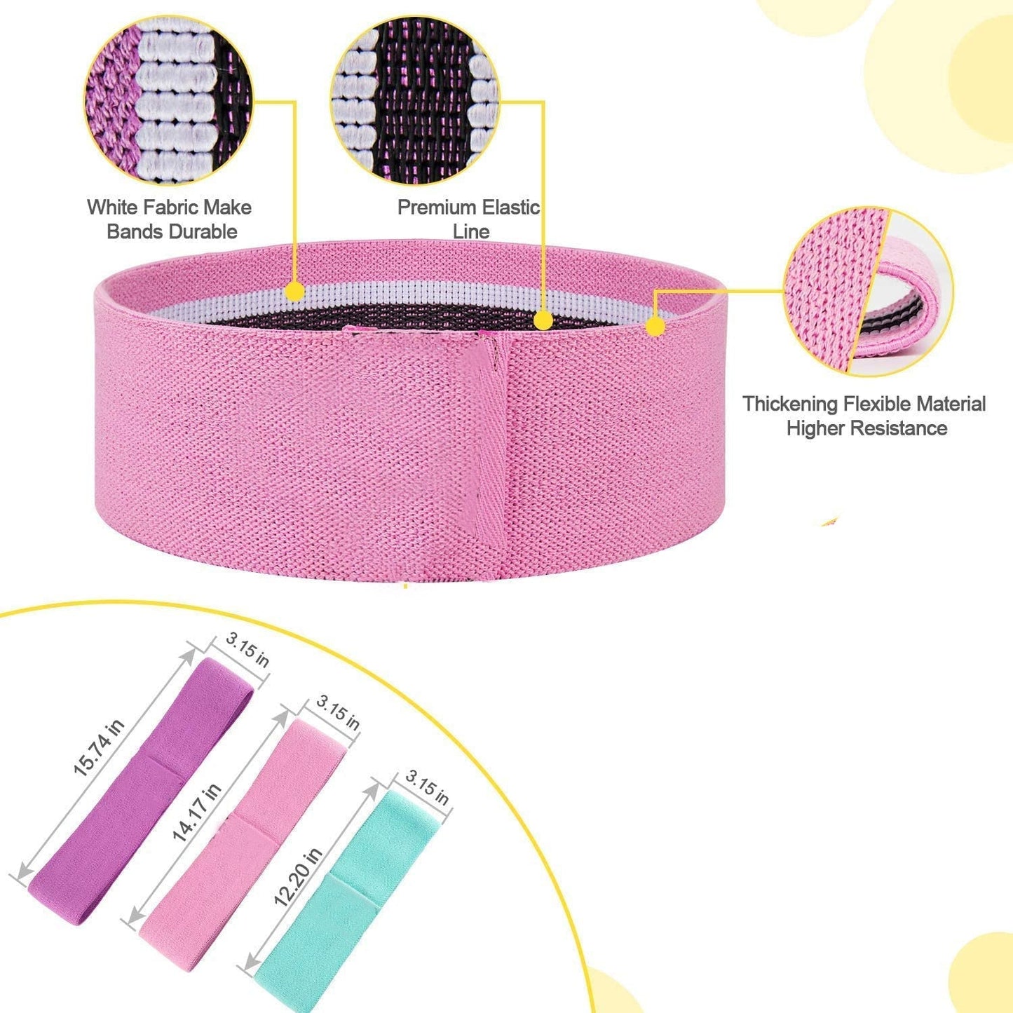 Fitness Rubber Band Elastic Resistance Bands