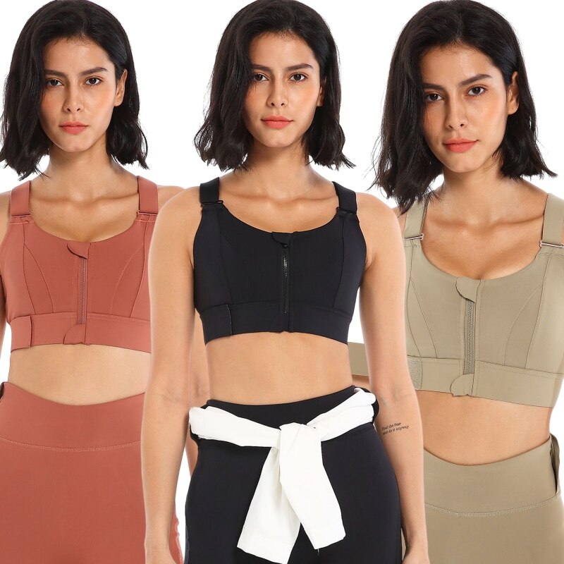 Zipper Sports Fitness Bra