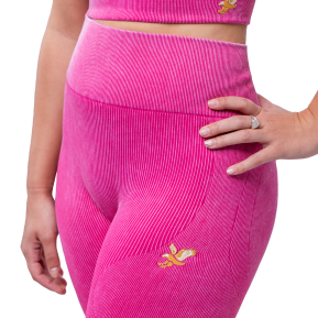 Risen Women Seamless High Waist Legging - Hot Pink