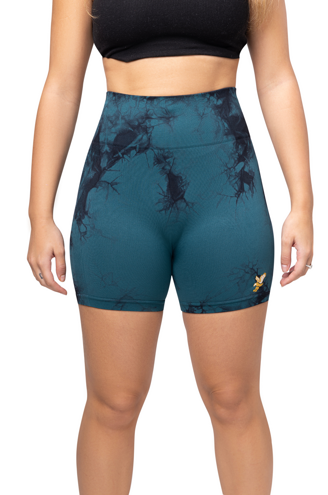 Risen Women Seamless High Waist Shorts - Teal