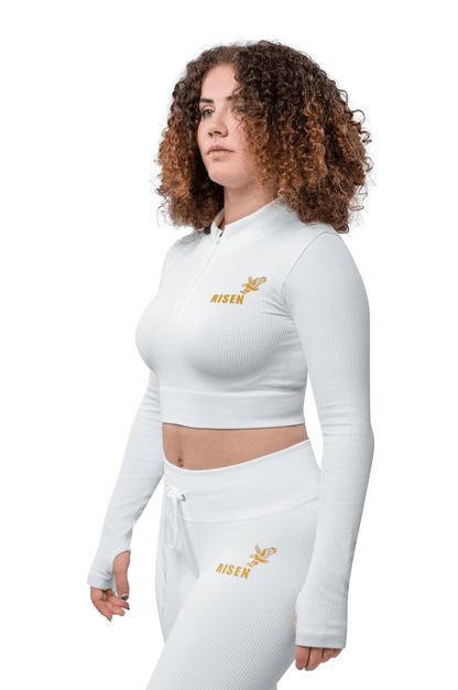 Risen Women Seamless Long Sleeve Shirt - White