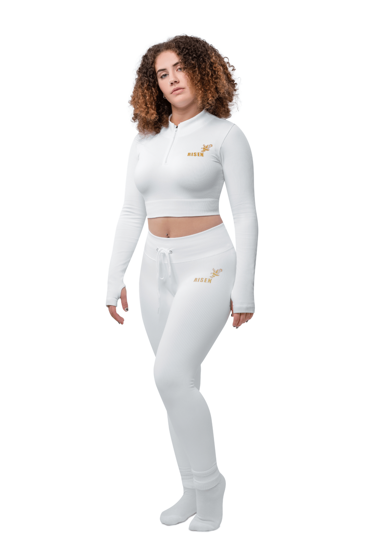 Risen Women Seamless Long Sleeve Shirt - White