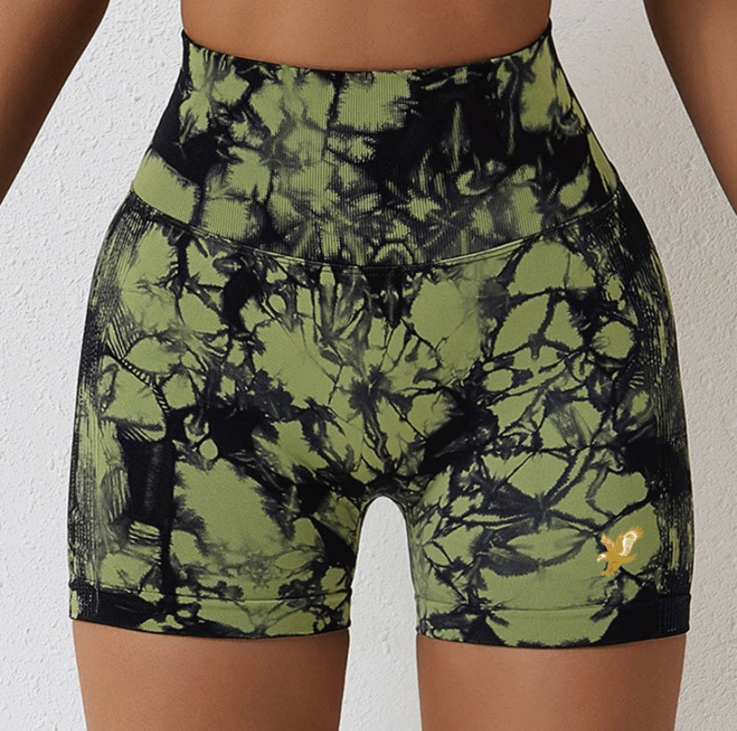 Risen Women Seamless High Waist Shorts - Sage