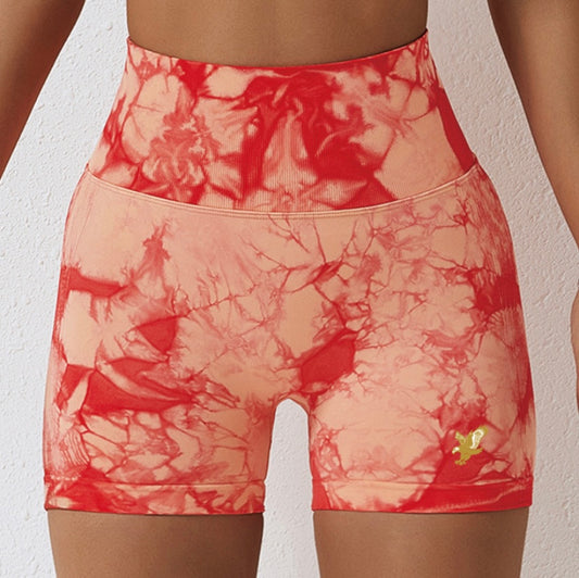 Risen Women Seamless High Waist Shorts - Peach Puff