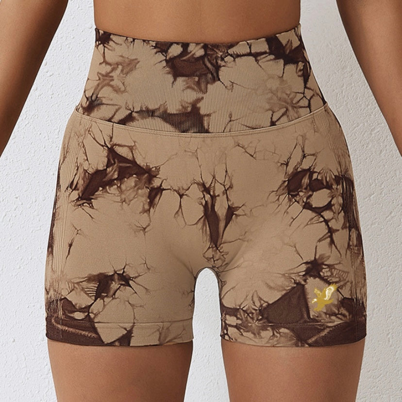 Risen Women Seamless High Waist Shorts - Light Taupe