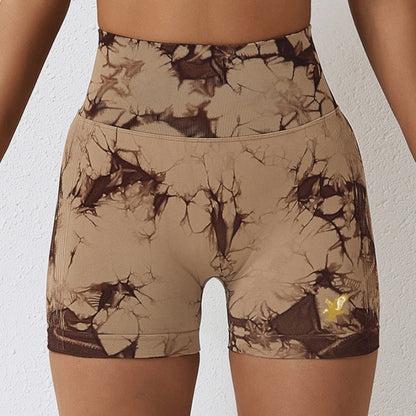 Risen Women Seamless High Waist Shorts - Light Taupe