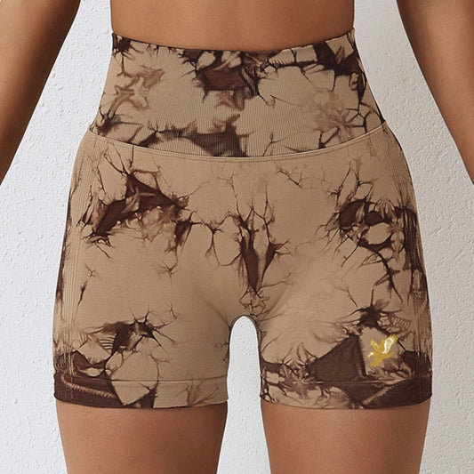 Risen Women Seamless High Waist Shorts - Light Taupe